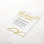 Enterprise Party 90th Birthday Gold Foil Uitnodigi Folie Uitnodiging (Gedraaid)