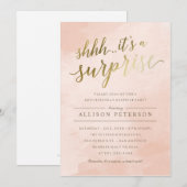 Enterprise Party-uitnodigingen - Modern Faux Gold Kaart (Voorkant / Achterkant)