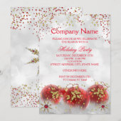 Enterprise Red Gold White-kerstfeestdag Kaart (Voorkant / Achterkant)