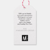 Enterprise Red Merry-kerstvakantieboom Cadeaulabel (Achterkant)