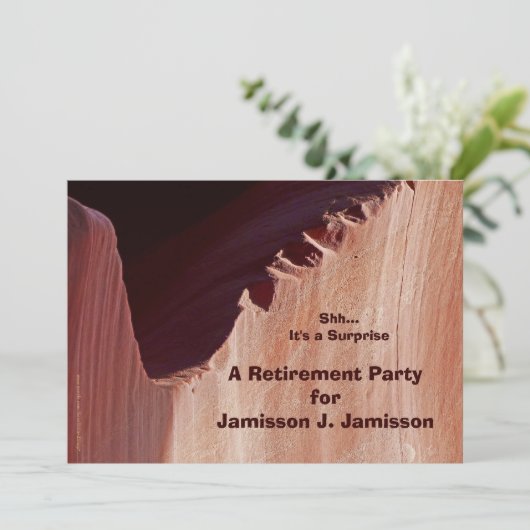 Enterprise Retirement Party Invitation Canyon Kaart (Staand voorkant)