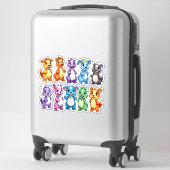 Entertainende set van cartoon dierlijke stickers (Koffer)