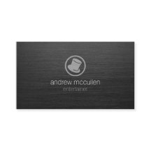 Entertainer Top Hoed Icon Donker Geborsteld Metaal