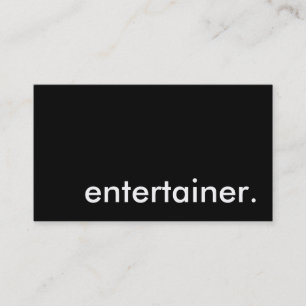 entertainer. visitekaartje