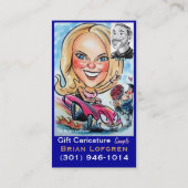 Entertainment-karikaturen Visitekaartje (Achterkant)