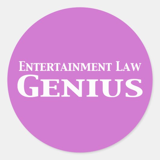 Entertainment Law Geniale geschenken Ronde Sticker (Voorkant)