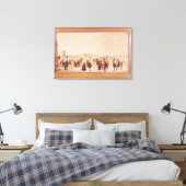 Entertainment op het ijs canvas afdruk (Insitu (Slaapkamer))