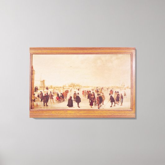 Entertainment op het ijs canvas afdruk (Voorkant)