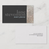 Entertainment Sparkling FAUX Sequins Zwart 2 Visitekaartje (Voorkant / Achterkant)