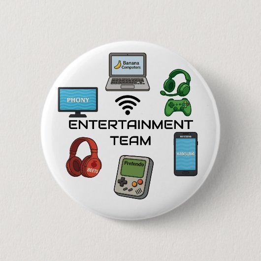 Entertainment Team Knop Ronde Button 5,7 Cm (Voorkant)