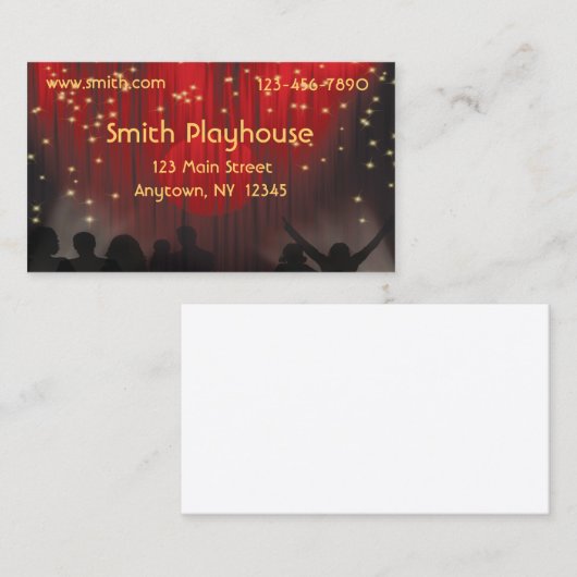 Entertainment Visitekaartje (Voorkant / Achterkant)