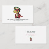 Entertainment Visitekaartje met een Dinosaurus Log (Voorkant / Achterkant)