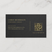 Entertainmentdiensten Muziek Black Gold QR-code Visitekaartje (Achterkant)