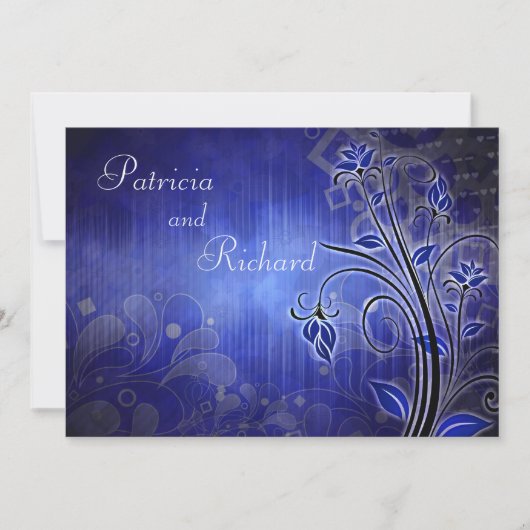 enthousiast blauw - Uitnodiging tot Jubileum (Voorkant)