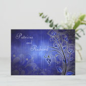 enthousiast blauw - Uitnodiging tot Jubileum (Staand voorkant)