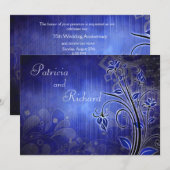 enthousiast blauw - Uitnodiging tot Jubileum (Voorkant / Achterkant)