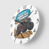Enthousiast Kind en Monster Truck Ronde Klok (Hoek)