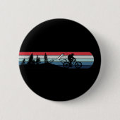 enthousiast over de biking in de bergen ronde button 5,7 cm (Voorkant)
