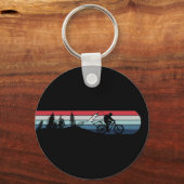 enthousiast over de biking in de bergen sleutelhanger (Voorkant)