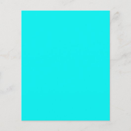 enthousiaste Aqua Blue Turquoise Color Flyer (Voorkant)