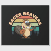 enthousiaste bevers cadeaupapier (Vlak)