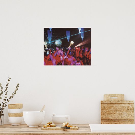 enthousiaste crowddansen poster (Keuken)