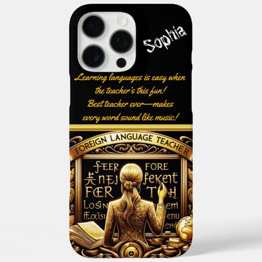 enthousiaste leraar vreemde talen Case-Mate iPhone case (Achterkant)