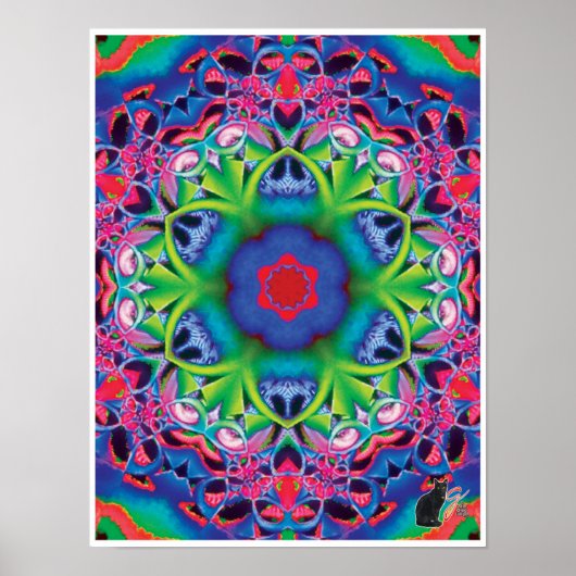Enthrall Kinetic Collage Kaleidoscope Poster (Voorkant)