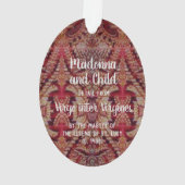 Enthroned Madonna & Child (detail; M 070) Acryl Ornament (achterkant)