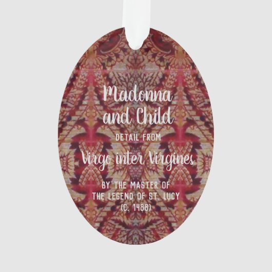 Enthroned Madonna & Child (detail; M 070) Acryl Ornament (achterkant)