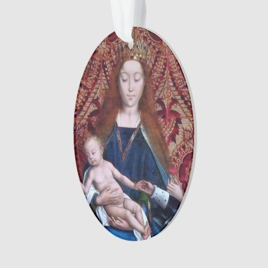 Enthroned Madonna & Child (detail; M 070) Acryl Ornament (voorkant)