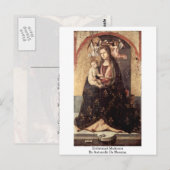 Enthroned Madonna door Antonello da Messina Briefkaart (Voorkant / Achterkant)