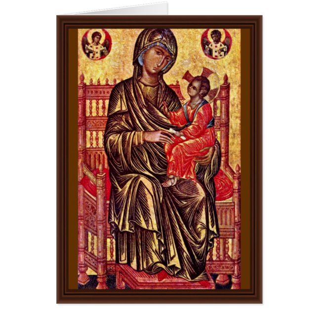 Enthroned Madonna door Italo-Byzantinischer Maler  (Voorkant)