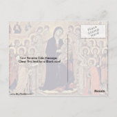 Enthroned Madonna en Child, Angels van Duccio Briefkaart (Achterkant)