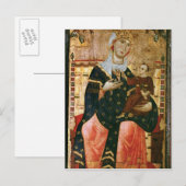 Enthroned Madonna en Child, c.1260 Briefkaart (Voorkant / Achterkant)