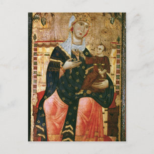 Enthroned Madonna en Child, c.1260 Briefkaart
