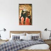 Enthroned Madonna en Child, c.1260 Canvas Afdruk (Insitu (Slaapkamer))