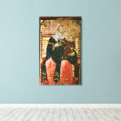 Enthroned Madonna en Child, c.1260 Canvas Afdruk (Insitu (Houten vloer))