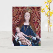 Enthroned Madonna en Child (detail; M 070)-kaart Kaart (Gele Bloem)