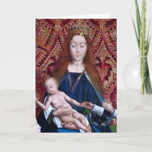 Enthroned Madonna en Child (detail; M 070)-kaart Kaart (Voorkant)