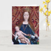 Enthroned Madonna en Child (detail; M 070)-kaart Kaart (Gele Bloem)