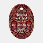 Enthroned Madonna en Child (detail; M 070) Keramisch Ornament (Achterkant)