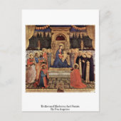 Enthroned Madonna en heiligen van Fra Angelico Briefkaart (Voorkant)