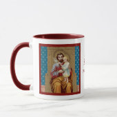 Enthroned St. Joseph met Toddler Christus Child Mok (Links)