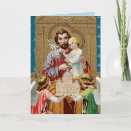 Enthroned St. Joseph Receiving Vatican Maquette Kaart