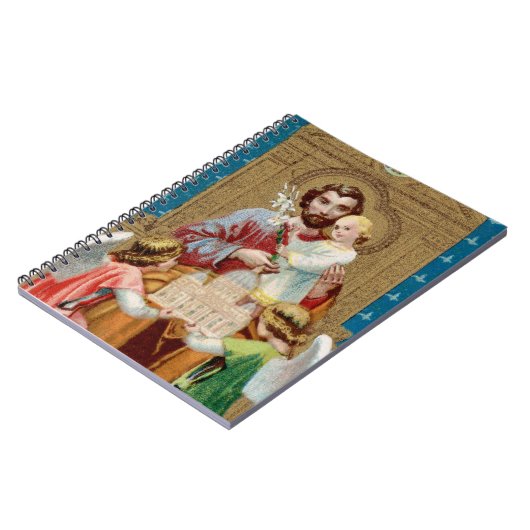 Enthroned St. Joseph Receiving Vatican Maquette Notitieboek (Linkerzijde)