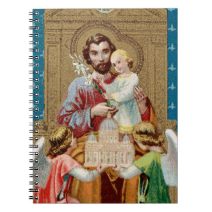 Enthroned St. Joseph Receiving Vatican Maquette Notitieboek