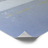 "Enthused" grijs en geel Abstract Poster (Hoek)