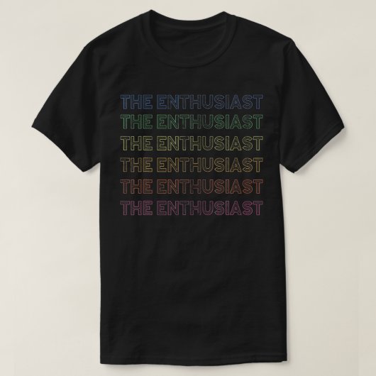 Enthusiast Enneagram 7 Epicure Herhaling Regelboog T-shirt (Design voorkant)