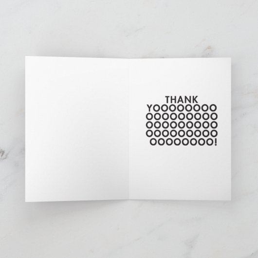 ENTHUSIASTISCHE KOE Hartelijk dank Bedankkaart (Binnen)